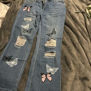 Women’s jeans butterfly design
